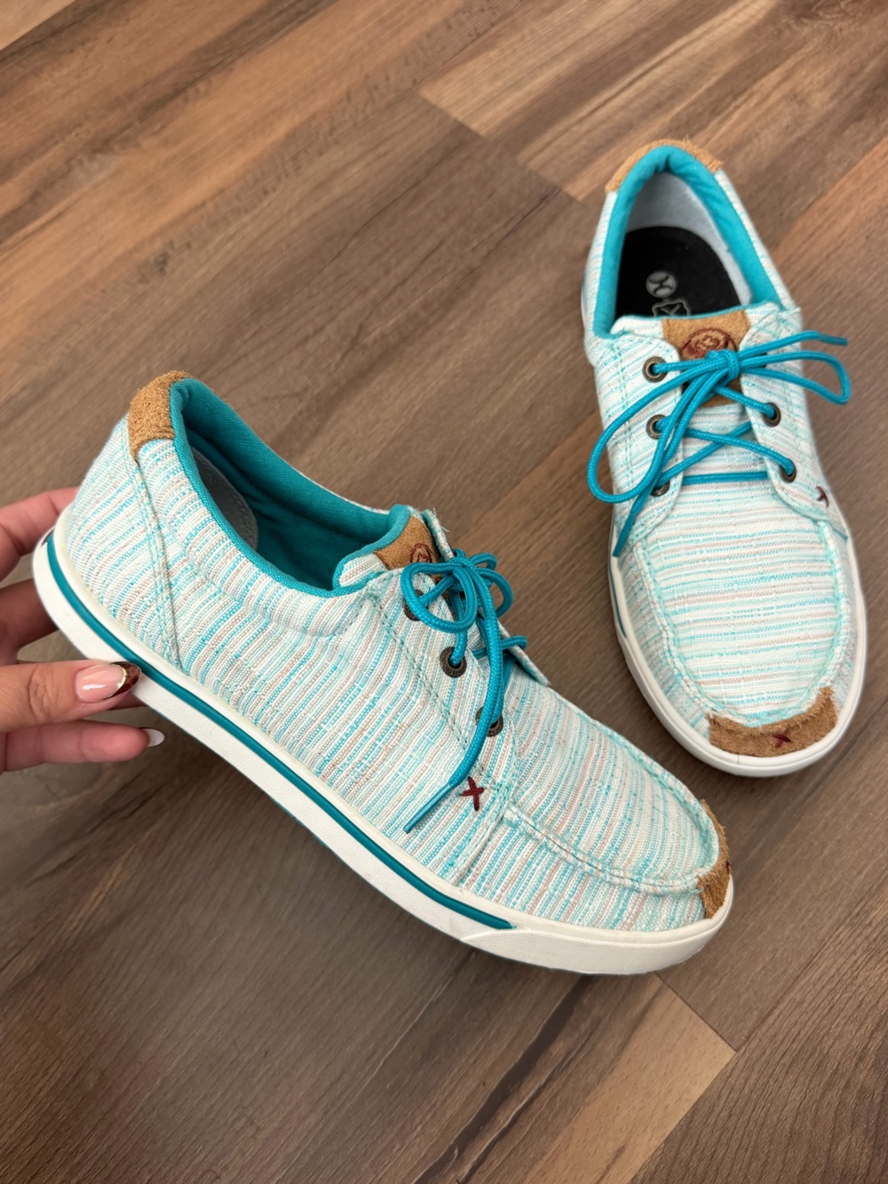 Hooey by Twisted X Women's Lopers - Turquoise & Tan - Size 8M